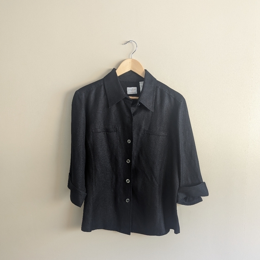Emma James Black Button-Up Shirt/Jacket